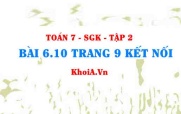 Bài 6.10 trang 9 Toán 7 Kết nối tri thức Tập 2